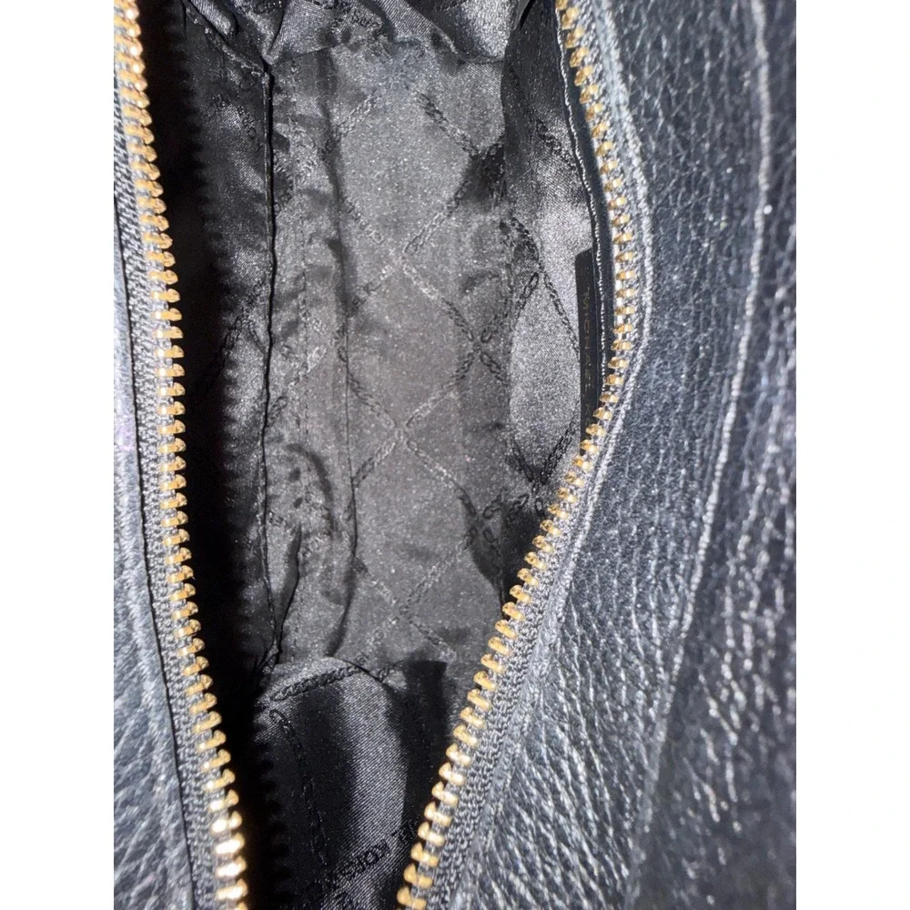 Michael Kors Hamilton Mini Messenger Black Pebbled Leather Studded Crossbody Bag